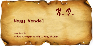 Nagy Vendel névjegykártya