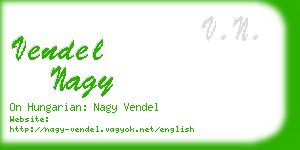 vendel nagy business card
